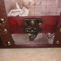 ретро дървена кутия с дръжка-20х11х11см-внос швеицария, снимка 4 - Антикварни и старинни предмети - 20978246