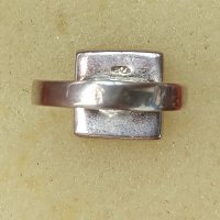 Масивен сребърен пръстен със мъхов ахат / проба 925 Житен клас , снимка 5 - Пръстени - 26157587