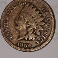 1 CENT 1859 INDIAN HEAD, снимка 1 - Нумизматика и бонистика - 16675161