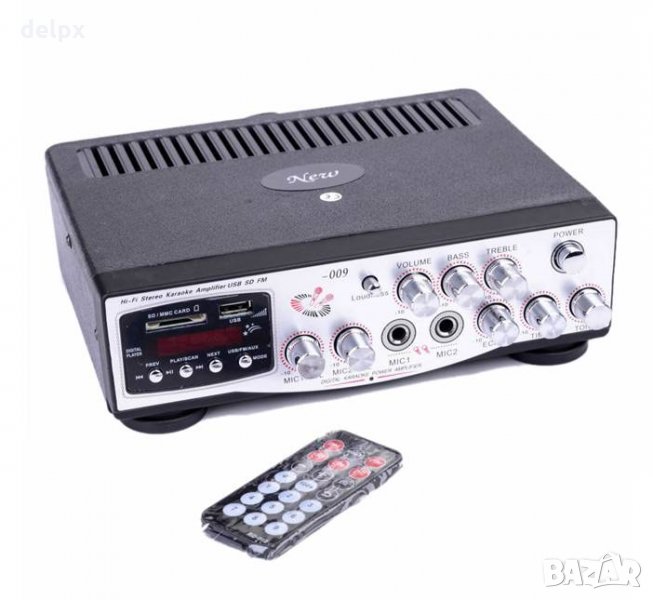 Караоке домашен аудио усилвател MA-009, FM, SD, USB 2x30W 220V, снимка 1
