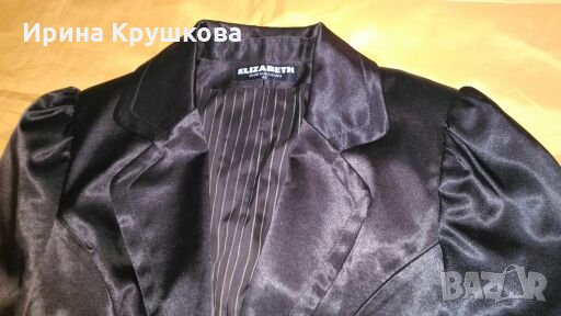 Тънко тъмнокафяво вталено елегантно сако на ELIZABETH р-р 48, снимка 1