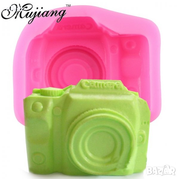 3D  Камера Фотоапарат дълбок силиконов молд калъп форма за торта фондан гипс сапун украса декор , снимка 1