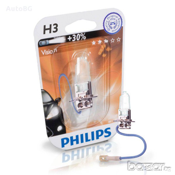 Халогенна лампа Philips H3 +30 Vizion 12 V / 55 W, снимка 1