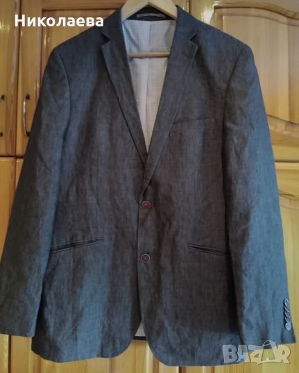 Мъжко ленено сако,L/XL, снимка 1