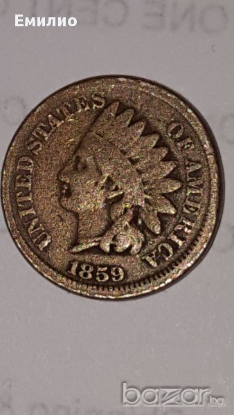 1 CENT 1859 INDIAN HEAD, снимка 1