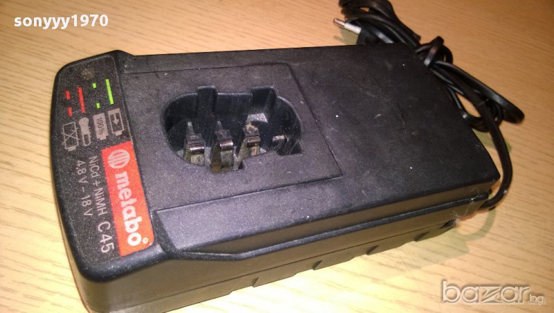 metabo-c45 4.8-18voltts/2amp-зарядно-внос швеицария, снимка 1