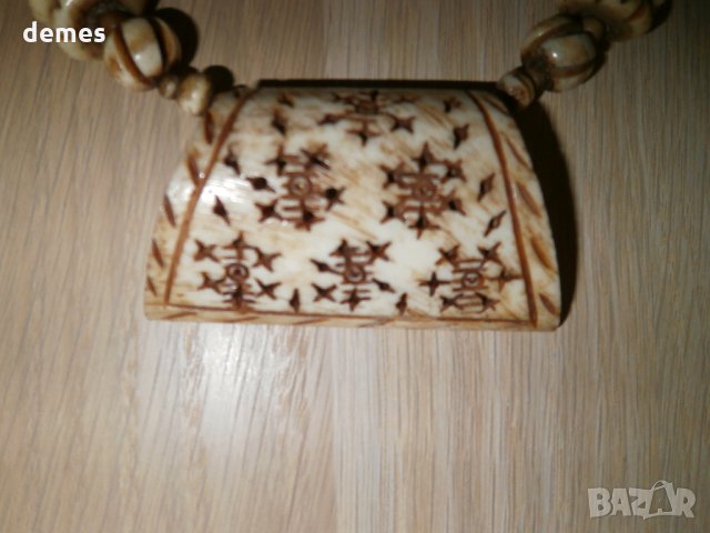 Колие от камилска кост в гръндж стил, снимка 8 - Колиета, медальони, синджири - 23510856