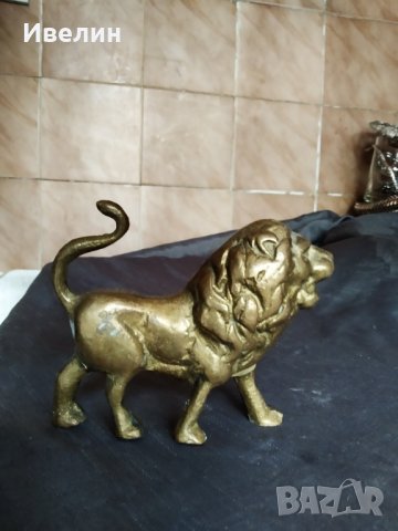 бронзова статуетка-лъв, снимка 3 - Антикварни и старинни предмети - 25980104