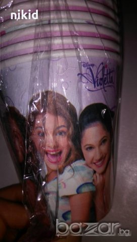 violetta Виолета 10 бр картонени чаши чашки парти рожден ден