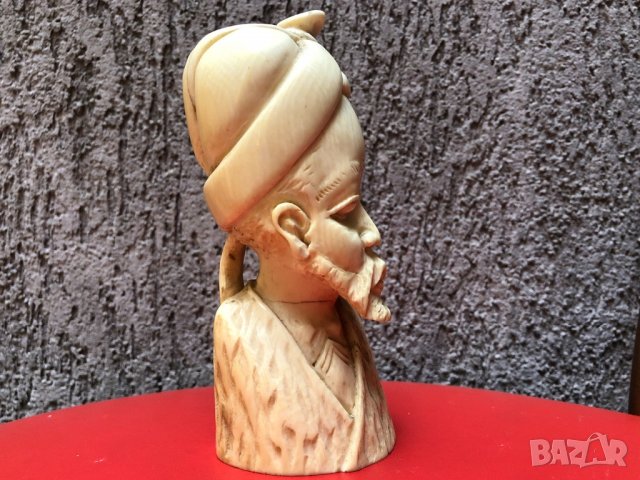 Слонова кост /бюст на африкански жрец, снимка 6 - Антикварни и старинни предмети - 13709155
