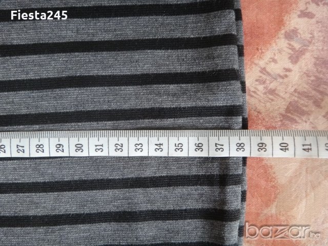 Пола на райе сиво и черно, снимка 4 - Поли - 19217627