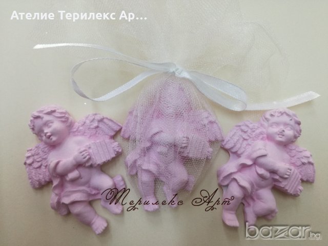 Ангелче в розово-подаръци за гости, снимка 1 - Кетъринг - 20767559