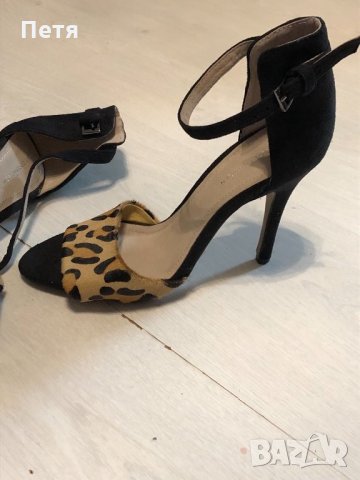 Дамски леопардови сандали с естествен косъм по пони, снимка 2 - Сандали - 25277020