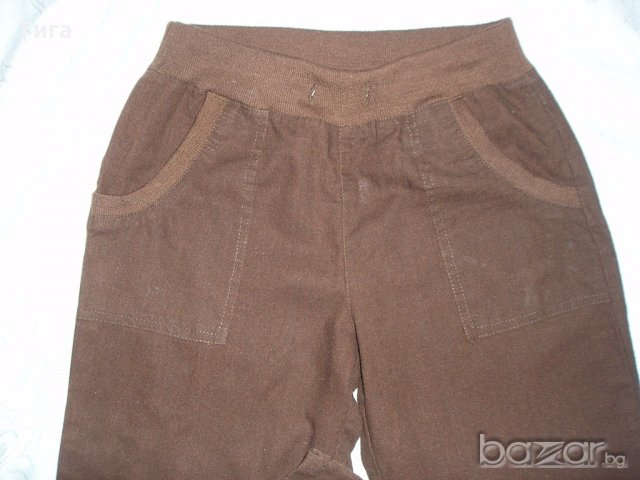 Кафяв ленен панталон, снимка 3 - Панталони - 18182168