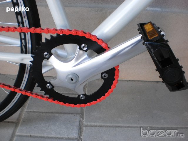 Продавам колела внос от Германия шосеен велосипед сингъл спиид фикс One-1 28 цола модел 2014г, снимка 11 - Велосипеди - 10068382