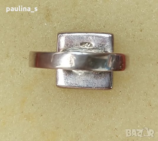 Масивен сребърен пръстен със мъхов ахат / проба 925 Житен клас , снимка 6 - Пръстени - 26157587