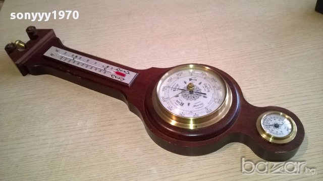 Ретро колекция-хидро/баро/термометър-54х16см-внос швеицария, снимка 2 - Антикварни и старинни предмети - 17723285