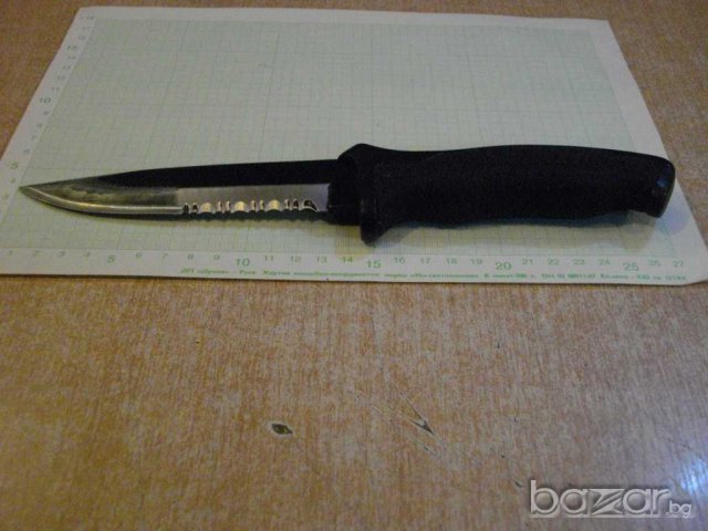 Нож тип "Рамбо" с гумени чирени, снимка 3 - Други ценни предмети - 9603841