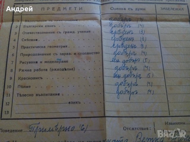 Свидетелство за зрелост 1944, снимка 4 - Антикварни и старинни предмети - 23442554
