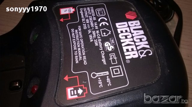 Blаck&decker-здраво зарядно 18в/1амп-внос англия, снимка 9 - Други инструменти - 15290005