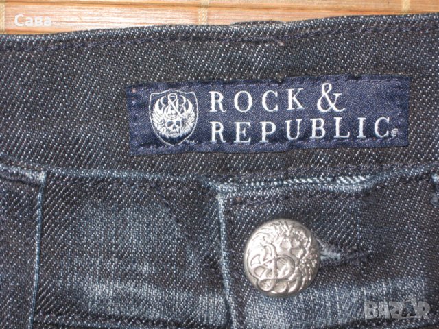 Дънки ROCK&REPUBLIC   дамски,размер26, снимка 4 - Дънки - 24315607
