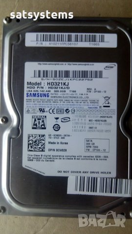 Хард диск Samsung SpinPoint T Series HD321KJ 320GB SATA 3.0Gb/s, снимка 3 - Твърди дискове - 22018414