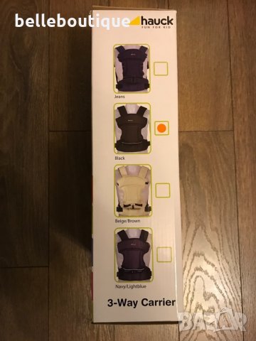 Кенгуру Слинг Хаук Hauck 3-WAY CARRIER BLACK, кенгуру Chicco, снимка 2 - Кенгура и ранички - 24395930