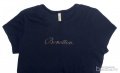 United Colors of Benetton дамска тениска къс ръкав тъмно синя 10/11 150 cm Organic Cotton, снимка 2