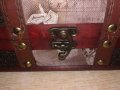 ретро дървена кутия с дръжка-20х11х11см-внос швеицария, снимка 4