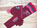 Комплект шал, шапка и ръкавички /налични 2 еднакви комплекта/, снимка 1 - Шапки, шалове и ръкавици - 20649343