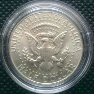 Half  Dollar  USA - 1964 - Сребро !, снимка 2 - Нумизматика и бонистика - 6897553