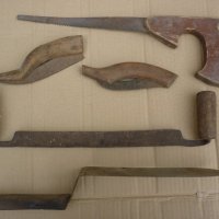 Старинни инструменти: трион, стъргало, цигански поялник, чукче, керпеден, ножици, снимка 5 - Антикварни и старинни предмети - 20704392