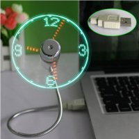 Вентилатор часовник USB LED светлина , за лаптоп , компютри , външна батерия и др., снимка 1 - Други - 20844634