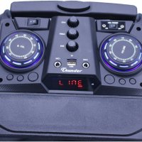 Караоке Тонколона 12 инча THS-B1201BTW, два безжични Микрофона, акумулаторна батерия, Bluetooth, FM , снимка 3 - Тонколони - 20299475