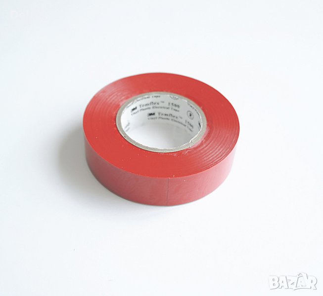 PVC изолирбанд лента червена 19mm х 20m, снимка 1