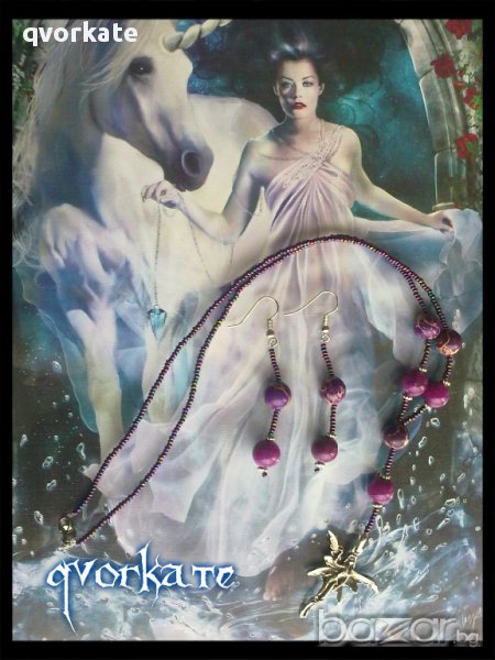 Колие и обеци Фея, снимка 1