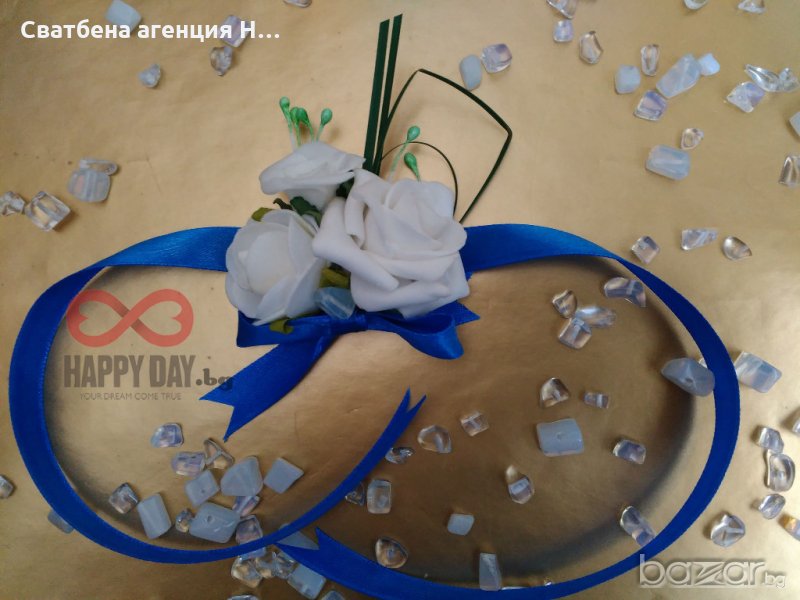 Сватбена бутониера за ръка гривна Ивета, снимка 1