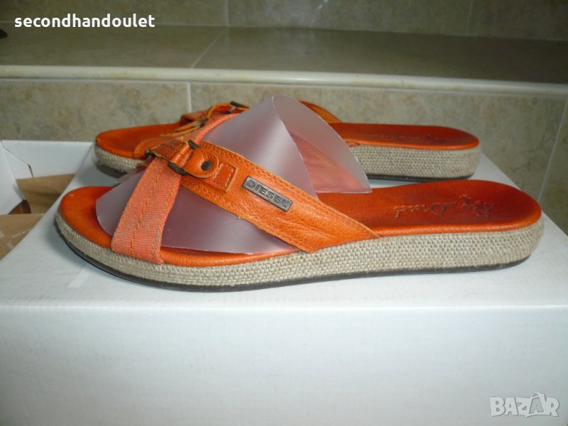 DIESEL дамски чехли естествена кожа, снимка 1