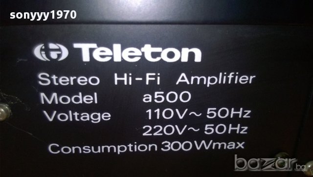 teleton a500 hi-fi stereo amplifier-300watts-внос швеицария, снимка 14 - Ресийвъри, усилватели, смесителни пултове - 8978552