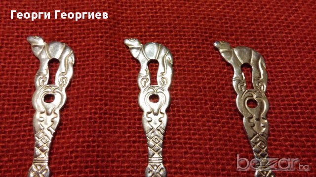 Уникални старинни японски лъжички за кафе с позлата, сет от 6 броя, снимка 8 - Антикварни и старинни предмети - 12950920