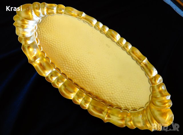 Бронзово плато,поднос,маркирано. , снимка 3 - Антикварни и старинни предмети - 24815281