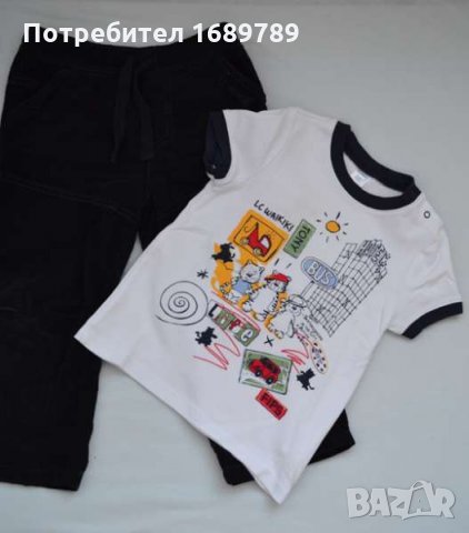 Детски лот LC WAIKIKI от джинси и нова тениска за 2 г, снимка 1 - Детски комплекти - 22290171