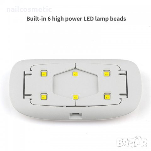 Мини Led лампа за маникюр с USB, снимка 3 - Продукти за маникюр - 23677101