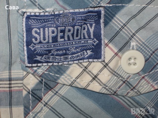 Риза SUPERDRY    мъжка,Л, снимка 3 - Ризи - 21681692