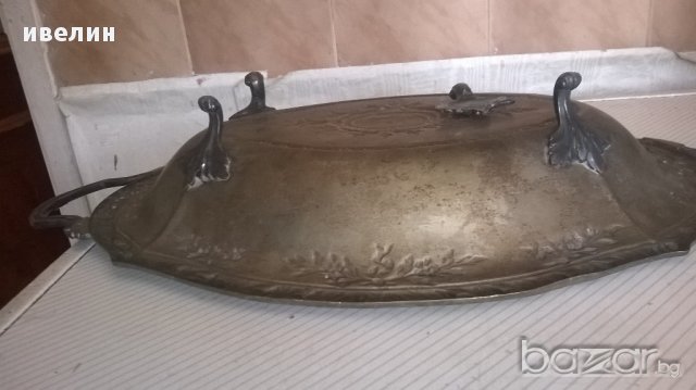 стара посребрена антикварна купа-арт деко, снимка 7 - Антикварни и старинни предмети - 17855664