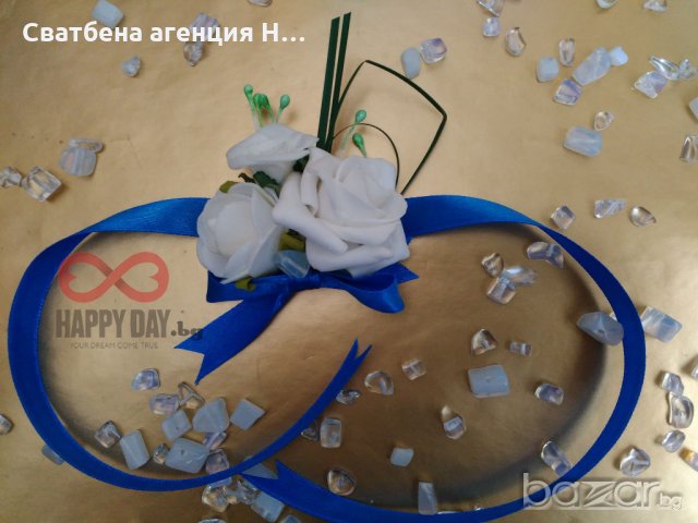 Сватбена бутониера за ръка гривна Ивета
