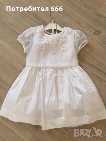 Бяла детска рокля , снимка 1