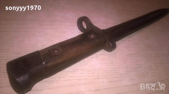 стар военен нож-антика-32см-внос швеицария, снимка 10 - Колекции - 22461609