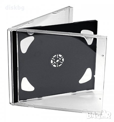Нова двойна CD BOX 10mm black, Jewel Case for 2cd - черна кутия - нови кутии