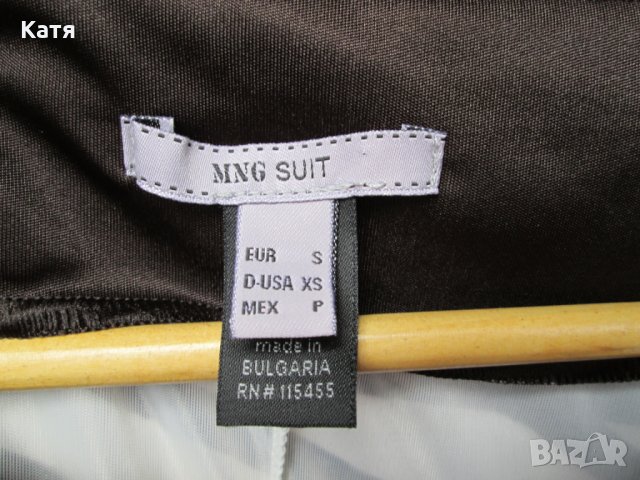 Рокля Манго Mango кафяво и бяло нова С, снимка 3 - Рокли - 25364299